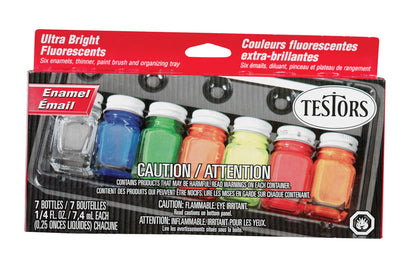 Emery Jensen Hobby Paint Neon Set with vibrant, glow-in-the-dark paints in various bright colors for creative projects.
