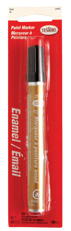 Set of six Emery Jensen Hobby Paints and Glazes in gold, perfect for craft and hobby projects.