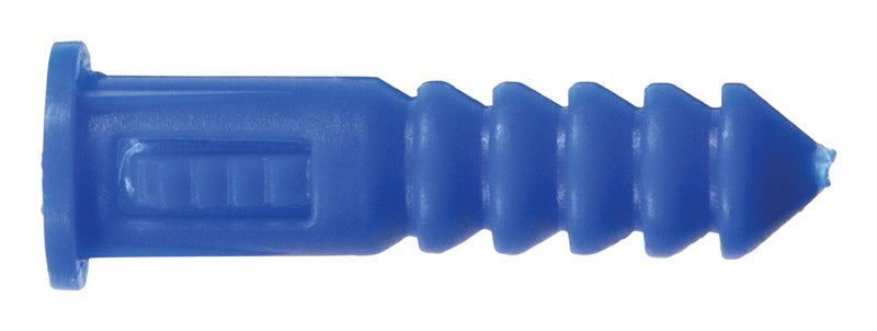 Emery Jensen RIB ANC BLU hollow wall anchor in 8, 10, or 12x1 1/4 inch size, shown in a close-up view of the blue plastic anchor