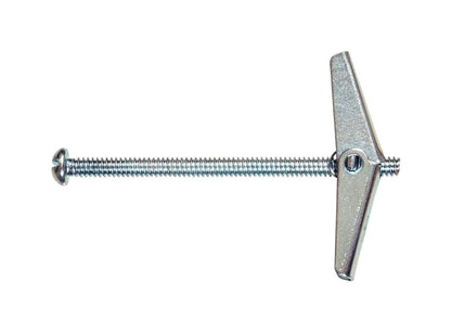 Emery Jensen hollow wall toggle bolt with wing, 5/16 x 6 inches, shown in a close-up view for secure wall mounting.