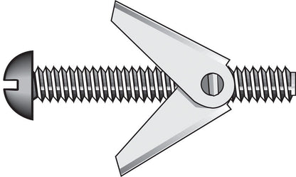 Emery Jensen hollow wall toggle bolt 1/4x4 inch for secure mounting in drywall or hollow walls.
