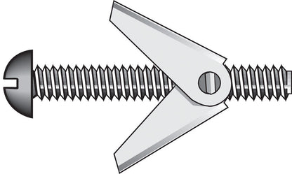 Emery Jensen hollow wall toggle bolt Rund 3/16x2 inch for secure fastening in drywall and hollow walls.