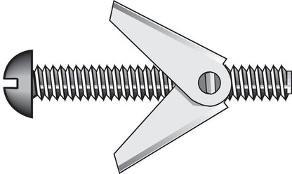Emery Jensen hollow wall toggle bolt TRUS 1/8x4 inch for secure mounting in drywall or hollow walls.