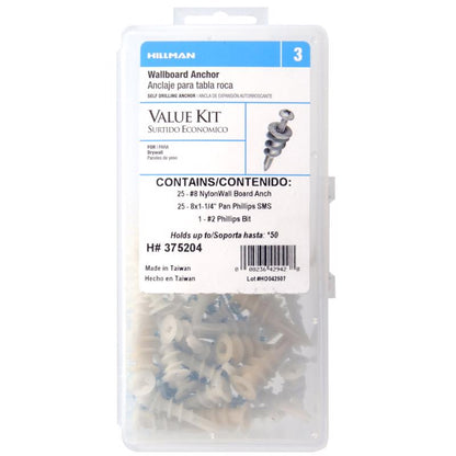 WALBOARD ANC KIT Nylon#8