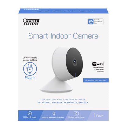 Emery Jensen WiFi camera for home security system, mounted on wall, capturing indoor surveillance footage.