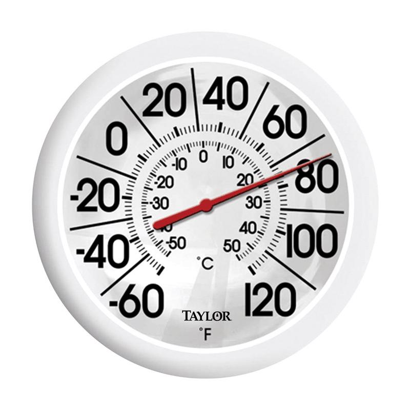 THERMOMETER 8" Blk/wht
