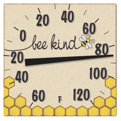THERMOMETER BEE KIND 8" - Pack of 6