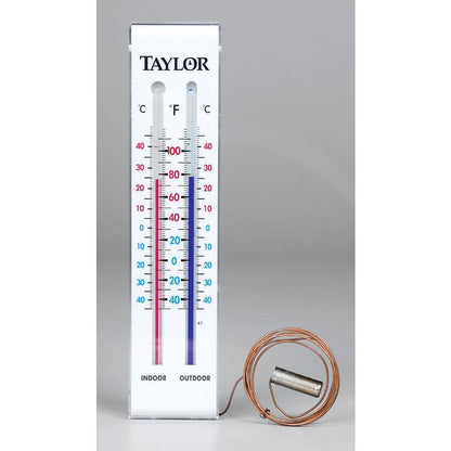 Emery Jensen wall-mounted indoor/outdoor home thermometer showing temperature readings on a sleek display