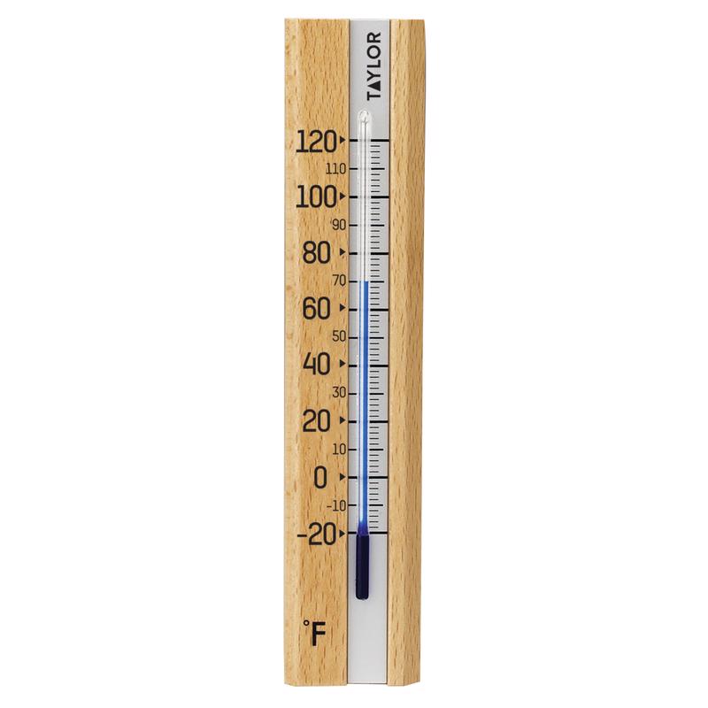 Wood wall thermometer by Emery Jensen, a home thermometer with a rustic wooden design for indoor temperature monitoring.