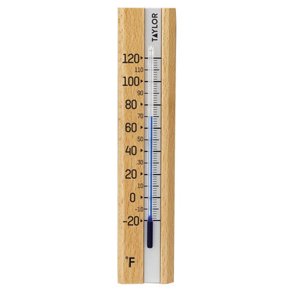 Wood wall thermometer by Emery Jensen, a home thermometer with a rustic wooden design for indoor temperature monitoring.
