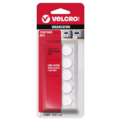 VELCRO COIN WHT 5/8SET15 - Pack of 6