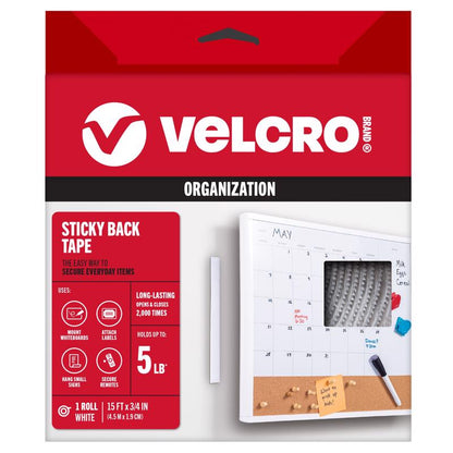 VELCRO TAPE 3/4X15'WHITE