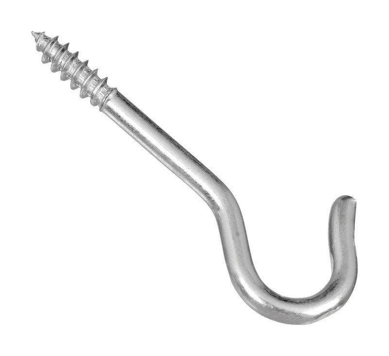 Emery Jensen ceiling hook ZNC 2-1/16-inch for hanging items, metal hook with a secure mounting design.