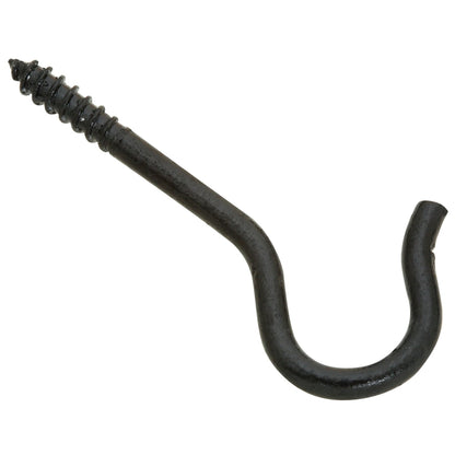 Black ceiling hooks from Emery Jensen, durable metal hooks suitable for hanging items securely in home or workshop ceilings.