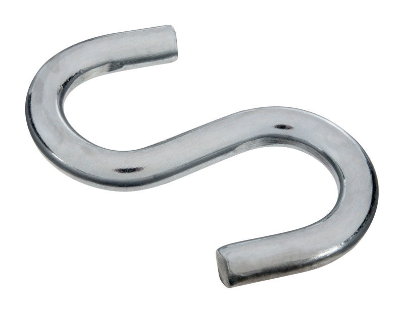 Emery Jensen open S-hook ZC PLT3-1/2 inch for hanging items, made of durable metal, with a smooth open S-shape.
