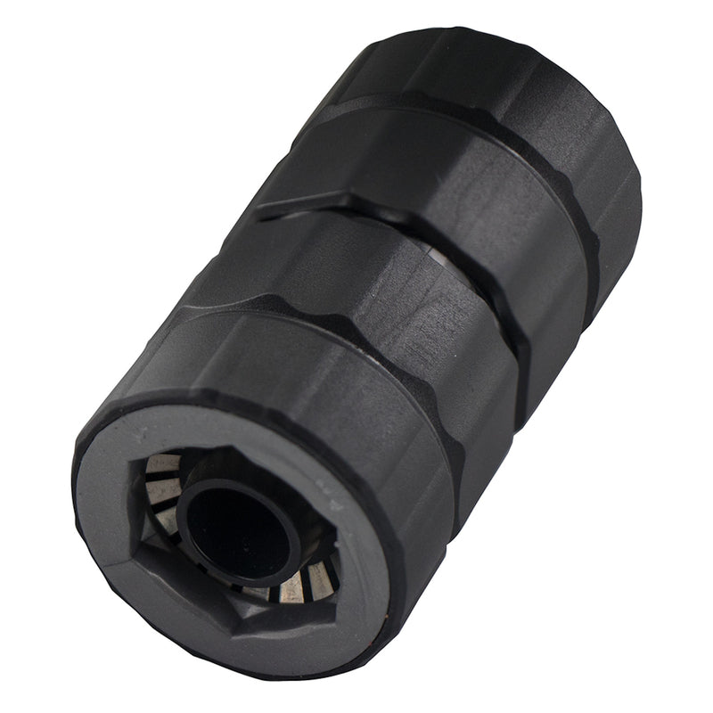 Emery Jensen hose mender push 5/8-inch hose repair adapter for durable garden or garden hose connections.