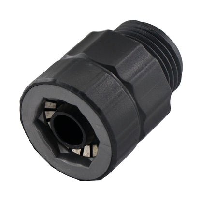 Emery Jensen hose repair adapter, push male 5/8 inch, for hose mending and quick connection repair in irrigation systems.