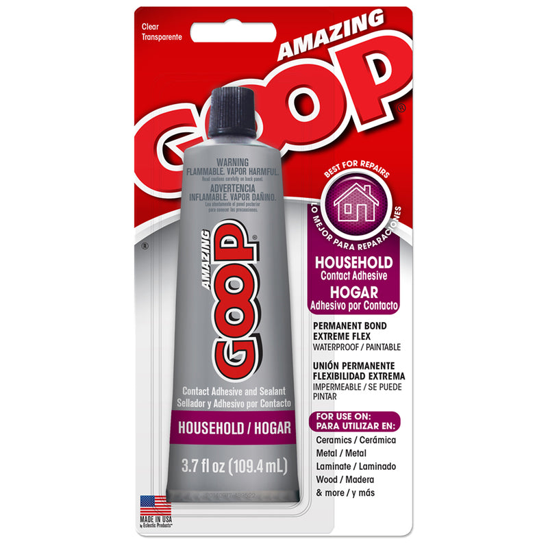 Emery Jensen Glue Goop household glue in a 3.7oz container, suitable for various household repairs and bonding tasks.