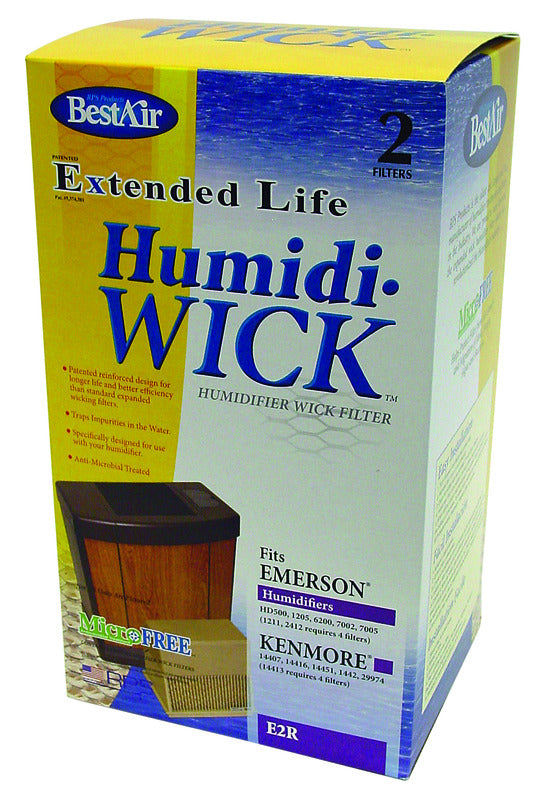 Emery Jensen wick humidifier filter showing white replaceable filter part for humidifier in close-up.