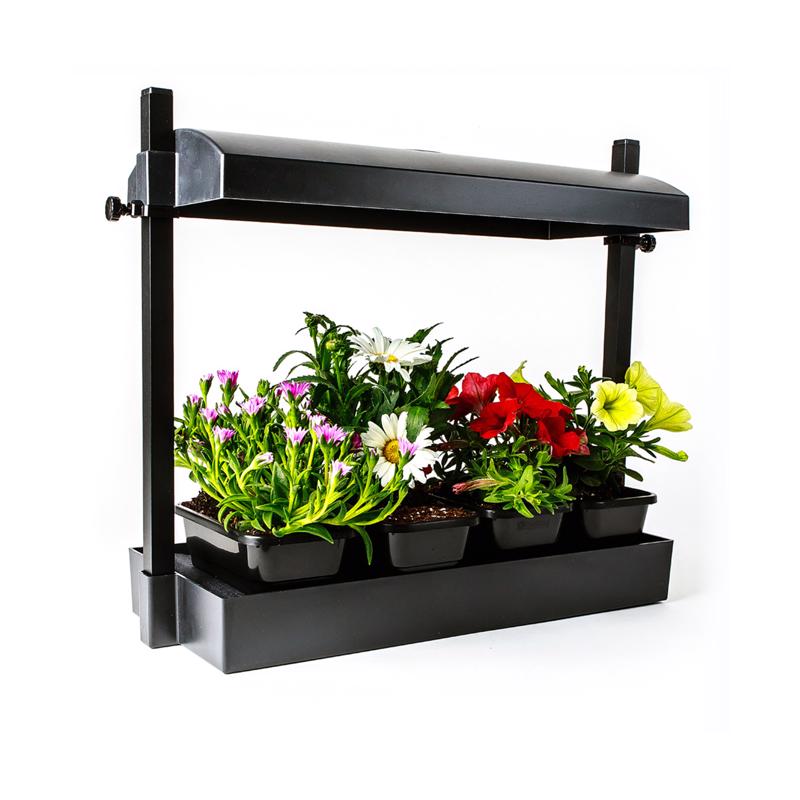 Emery Jensen GROW LGHT SYSTEM 12W black hydro seed starting product with integrated grow light for indoor gardening.
