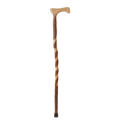 Emery Jensen impulse novelty cane with a 37-inch twist design in sassafras wood, showcasing a stylish and unique appearance.