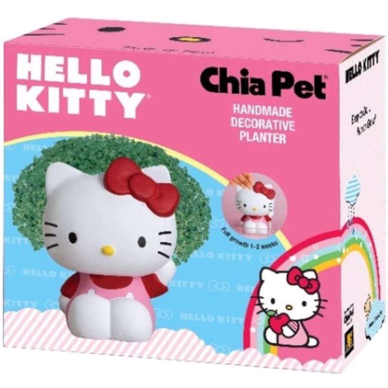 Emery Jensen Hello Kitty 8-inch Chia Pet, a novelty plant-growing figure with a cute Hello Kitty design.