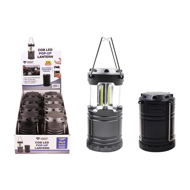 Pack of 8 Emery Jensen COB Lanterns, impulse novelty LED camping and outdoor lanterns with bright light.
