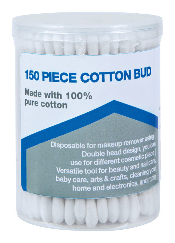 Pack of 12 Emery Jensen Cotton Swabs, 150 count each, impulse novelty product with soft cotton tips for personal care and cleaning.