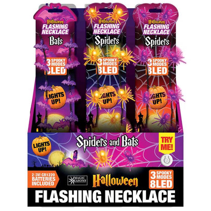FLASHING NECKLC HLWN - Pack of 24