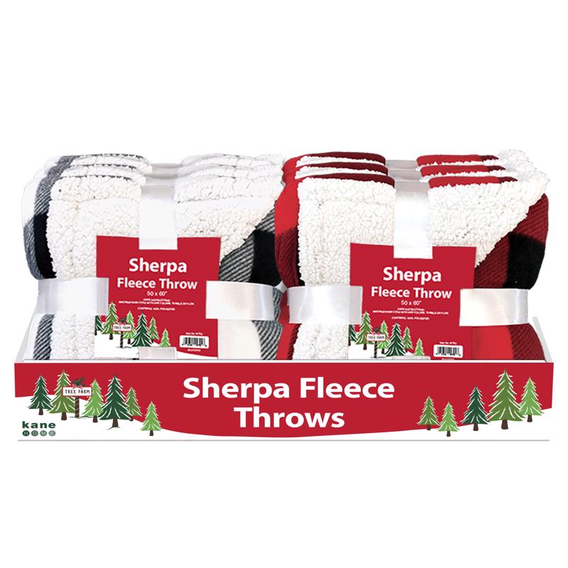 Six Emery Jensen fleece throw blankets in assorted colors, 50x60 inches, soft and cozy for home use.