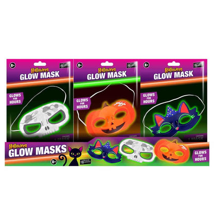 HALLOWEEN GLOW MASK ASST - Pack of 36