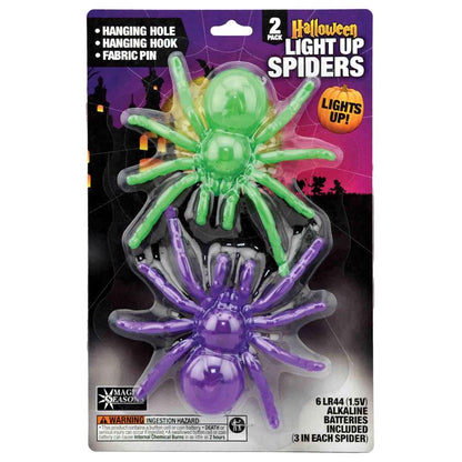 LED LIGHT UP SPIDER 2PK - Pack of 8