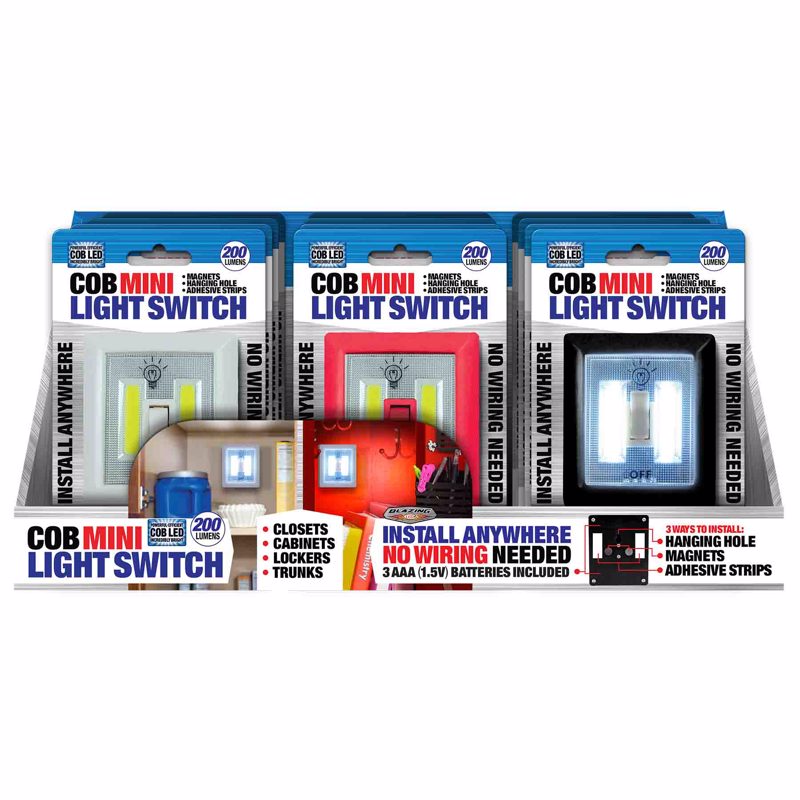LIGHT SWITCH COB MINI - Pack of 12