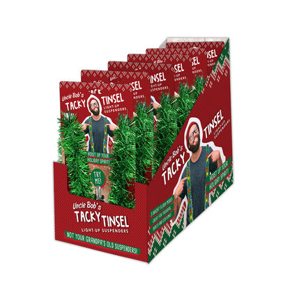 LIGHT UP TINSL SUSPENDER - Pack of 12