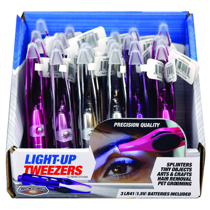 Light-up TWEEZERS ASST - Pack of 24