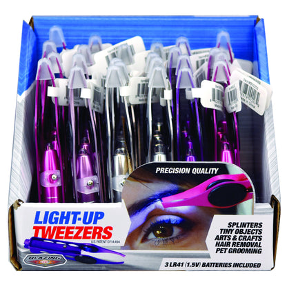 Light-up TWEEZERS ASST - Pack of 24
