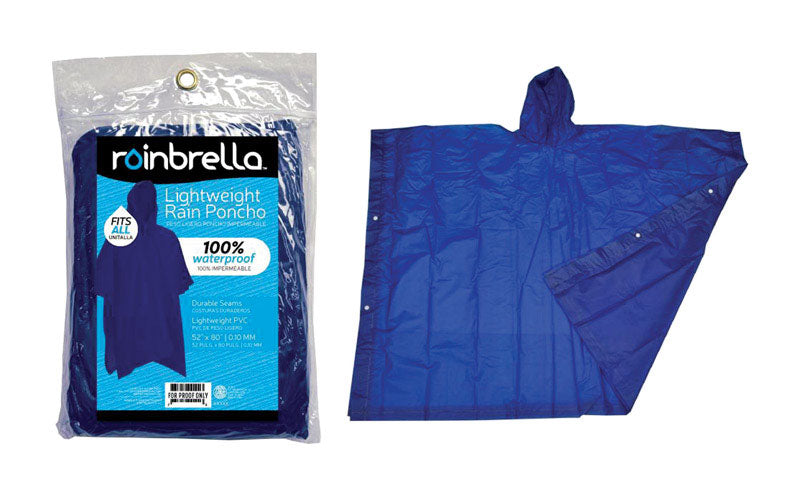 Emery Jensen lightweight rain poncho from the Impulse/Novelty collection, shown in bright yellow with hood and adjustable sides.