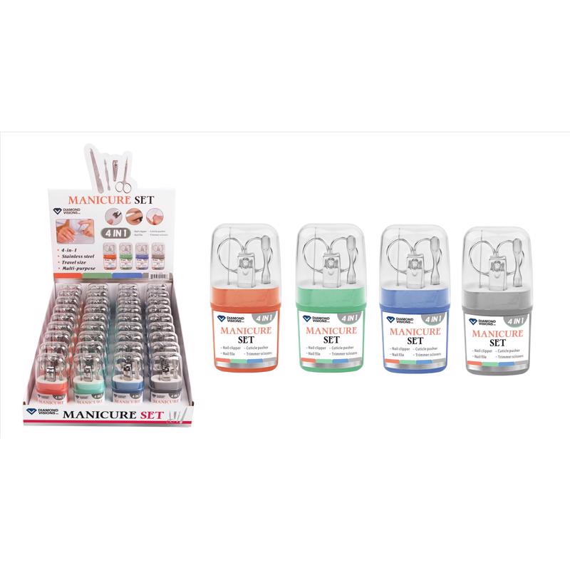MANICURE SET STL STL 4PC - Pack of 36
