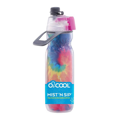 Emery Jensen Mist N Sip 20 oz insulated impulse novelty drink cup with lid and straw on a white background.