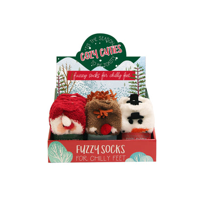 SOCKS FUZZY POLYESTR 1PK - Pack of 24