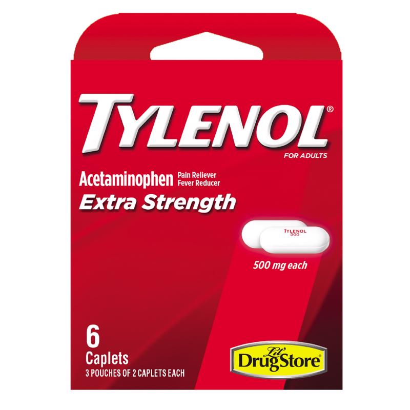 TYLENOL ES CAPLET 6CT - Pack of 6