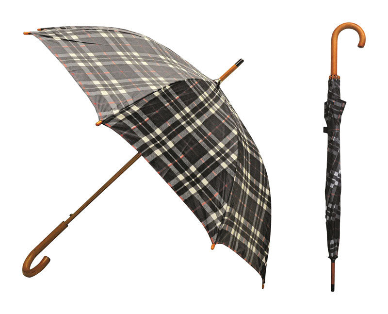 Black and red 46-inch impulse novelty umbrella by Emery Jensen, featuring a vibrant design and sturdy canopy.