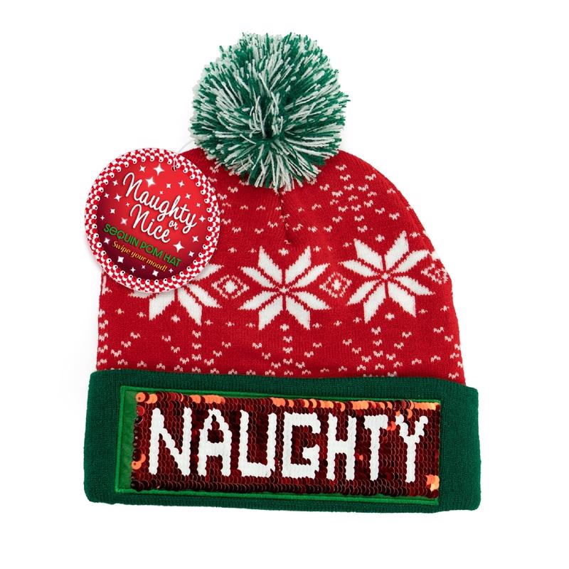 WNTR HAT SEQUIN PM Gn/rd