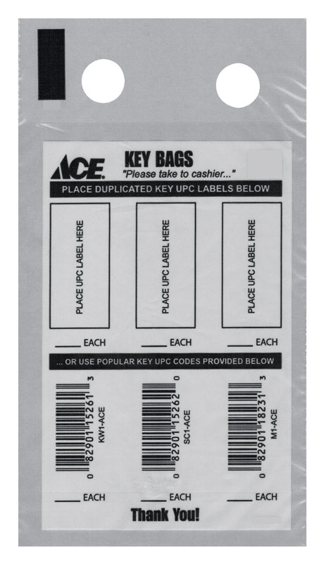 Emery Jensen Key Bags in 4x6 inch in-store packaging for secure key storage and organization.