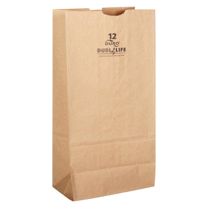 Emery Jensen in-store paper shopping bags, 12 lb capacity, 500-pack, durable kraft paper bags for retail use.