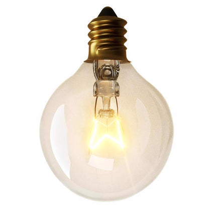 Emery Jensen incandescent G40 string light set, 10 feet long, with clear bulbs ideal for indoor or outdoor decorative lighting.
