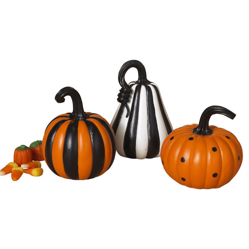 ASST RESIN PUMPKINS 4.3" - Pack of 36