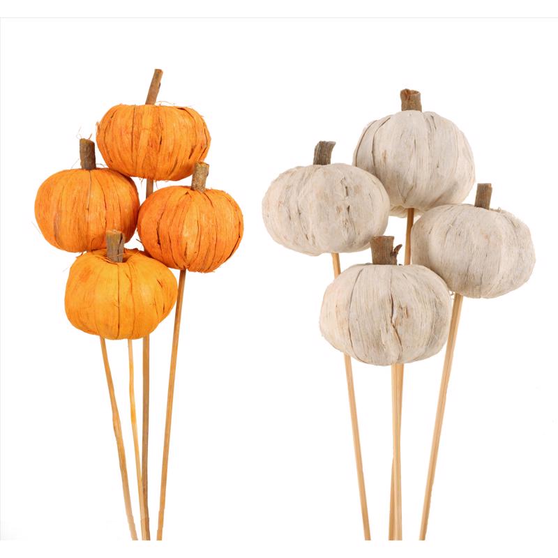 STEMMED PUMPKIN ASST - Pack of 24