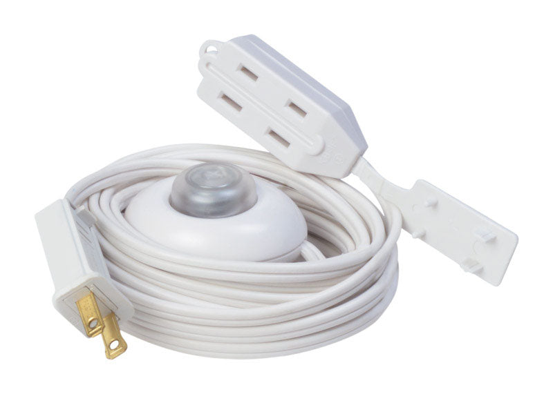 EXTEN CORD W/SWTCH15'WHT