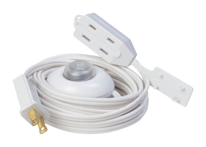 EXTEN CORD W/SWTCH15'WHT